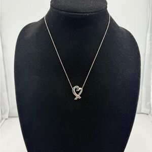 Tiffany & Co. Paloma Picasso 9.25 S.Silver Loving Heart Necklace 5.2g